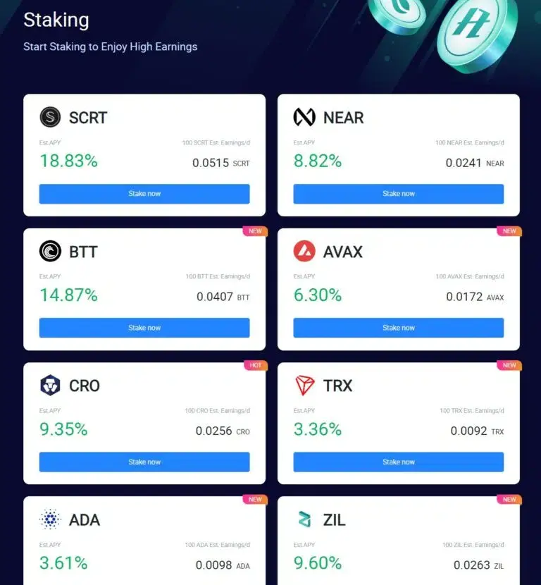 Предложение по вкладам Huobi