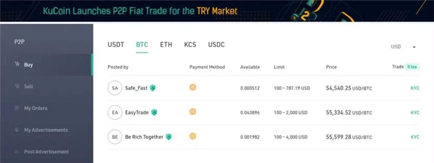 P2P Kucoin